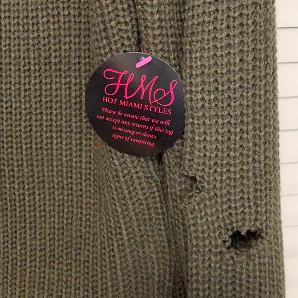 Olive Sweater Dress - Picture 2 of 3